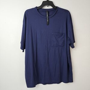 Lululemon The Fundamental Pocket Tshirt Size XL Navy